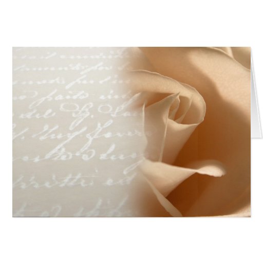 Wedding Invitation Cream Rose Card