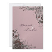 Wedding Invitation - Elegant Shattered Red Rose