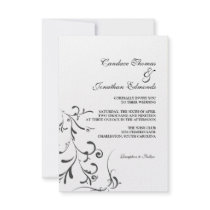 Wedding Invitation | Floral Grace III |wb