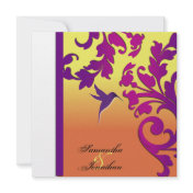 Wedding Invitation Floral Tropical Destination