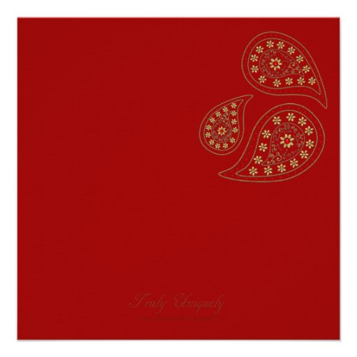 Wedding Invitation Gold & Jewels Indian Inspired