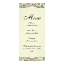 Wedding Invitation Green Honeysuckle Rack Card Template