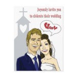 Wedding invitation illustrations post cards
