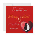 Wedding Invitation in red invitation