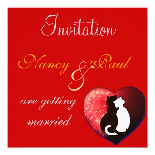 Wedding Invitation in red