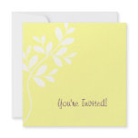 Wedding Invitation Leaf Branch Yellow Purple