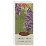 Wedding Invitation Monogram Autumn Grape Leaf