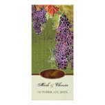 Wedding Invitation Monogram Autumn Grape Leaf