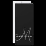 Wedding Invitation Monogram Initial Black & White