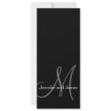Wedding Invitation Monogram Initial Black & White