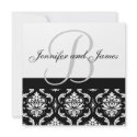 Wedding Invitation Monogram Names Black Damask by monogramgallery Wedding Invitation Monogram Names Black Damask