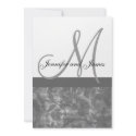 Wedding Invitation Monogram Names Black Floral invitation