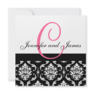5.25x5.25 - by Elke Clarke©2009. More designs available at WhiteWhimsicalWeddings.com and WhiteWhimsicalWeddings.blogspot.com. Customize with your monogram names and wedding colors. Add all your wedding information on the back of the card using Zazzle's easy to use menu prompts.
