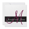 Wedding Invitation Monogram Names Wine invitation