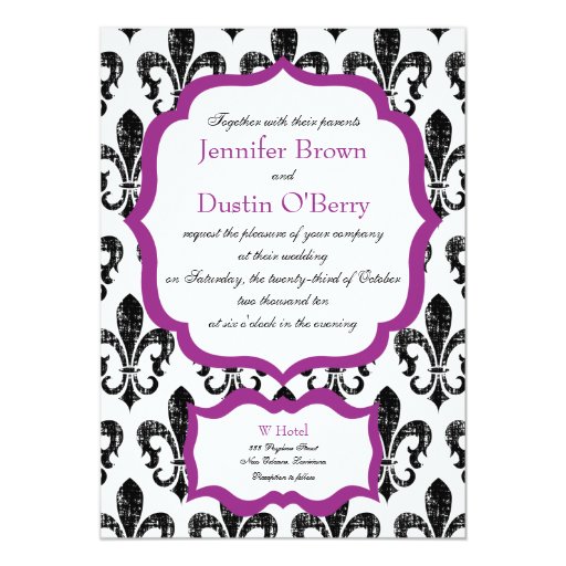 New Orleans Wedding Invitation Wedding Invitation New Orleans Fuschia 2 Zazzle New Orleans Wedding Invitation Wedding Invitation New Orleans Fuschia 2 Zazzle