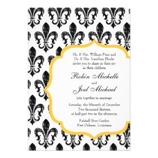 Wedding Invitation | New Orleans | Gold