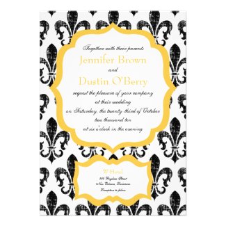 Wedding Invitation | New Orleans | Gold Alternate