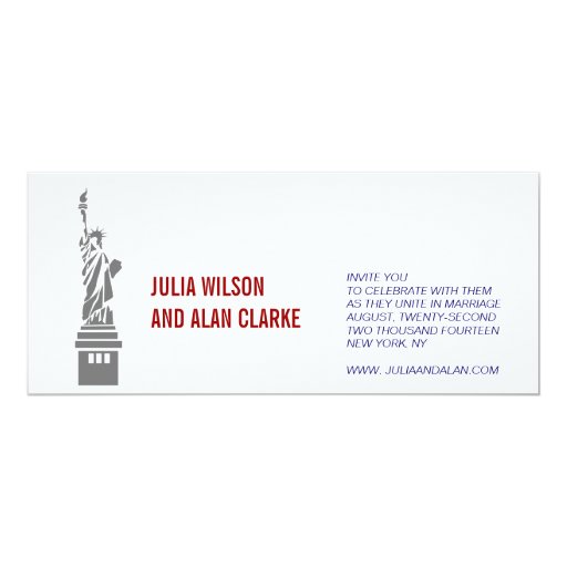 Wedding Invitation New York Red White Blue Zazzle