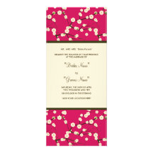 Wedding Invitation Pink Cherry Blossom