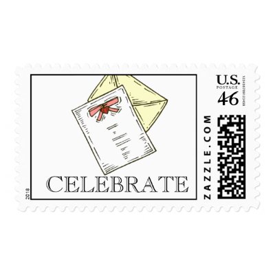 Wedding Invitation Postage Stamp
