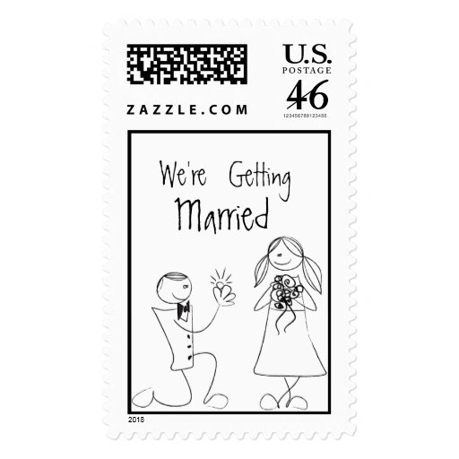 Wedding Invitation Postage Stamp