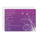 Wedding Invitation - Purple Butterfly Swirl invitation