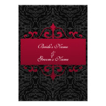 Wedding Invitation - Red and Black