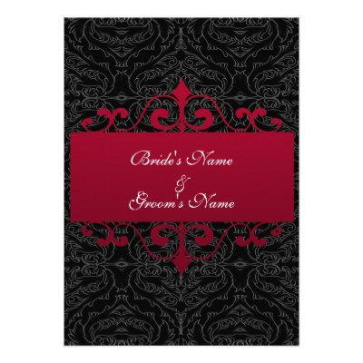 Wedding Invitation - Red and Black