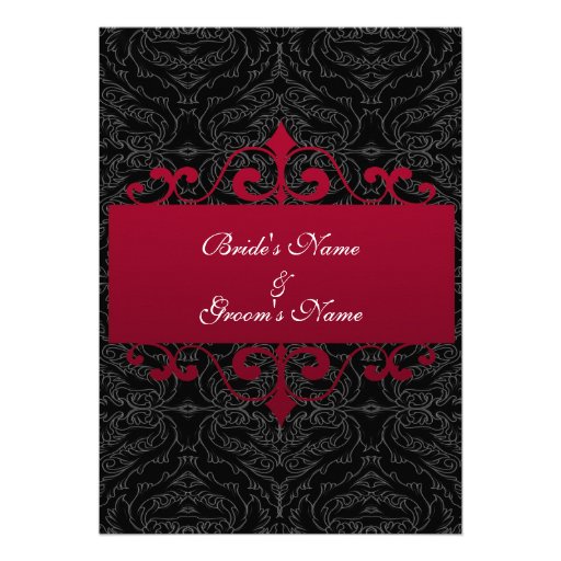 Wedding Invitation - Red and Black