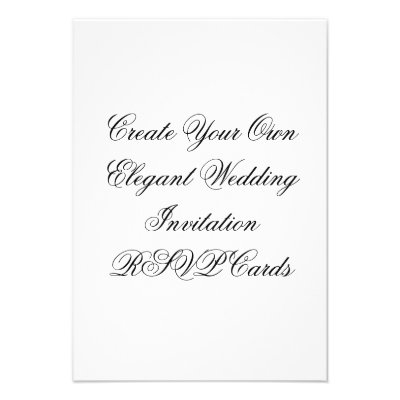 Wedding Invitation RSVP Cards Create Your Own