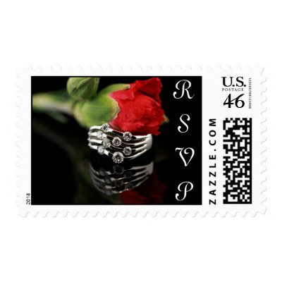 Wedding Invitation RSVP Postage Stamp