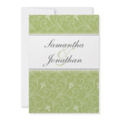 Wedding Invitation Sage Green Victorain Floral