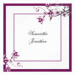 Wedding Invitation Sangria & White Elegant Floral