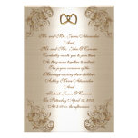 Wedding Invitation satin-look gold elegance invitations