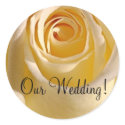 Wedding Invitation Seal_Cream Rose_Our Wedding! stickers by WeddingCentre Wedding Invitation Seal_Cream Rose_Our Wedding! stickers