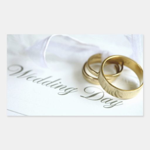 Wedding Invitation Seals Rectangular Sticker Zazzle