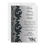 Wedding Invitation Silver and Black