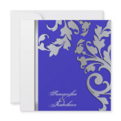 Wedding Invitations-Silver-Sparkle-Floral-Swirls