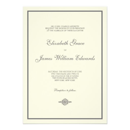 Wedding Invitation // The Elegant Collection