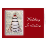 Wedding Invitation - Wedding Cake Greeting Card
