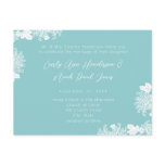 Wedding Invitation White On Dark Turquoise Vintage postcards