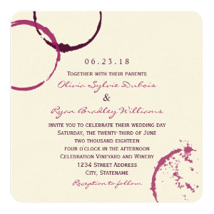 Wedding Invitation | Wine Stain Rings 5.25