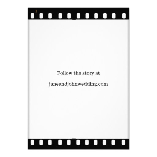 Wedding Invitation With A Movie Film Theme