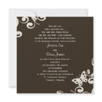 Wedding Invitation with Butterfly by SoCalTeeShirts Wedding Invitation with Butterfly