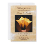 Wedding Invitation with calla lily bouquet