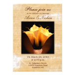 Wedding Invitation with calla lily bouquet