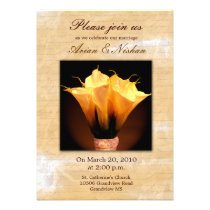 Wedding Invitation with calla lily bouquet invitations