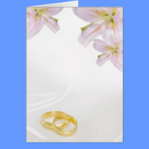 wedding invitation with lilies cards
