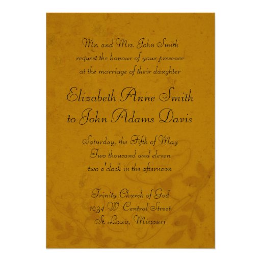 Wedding Invitation with Seal