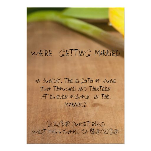 Wedding Invitation "Yellow Tulip"